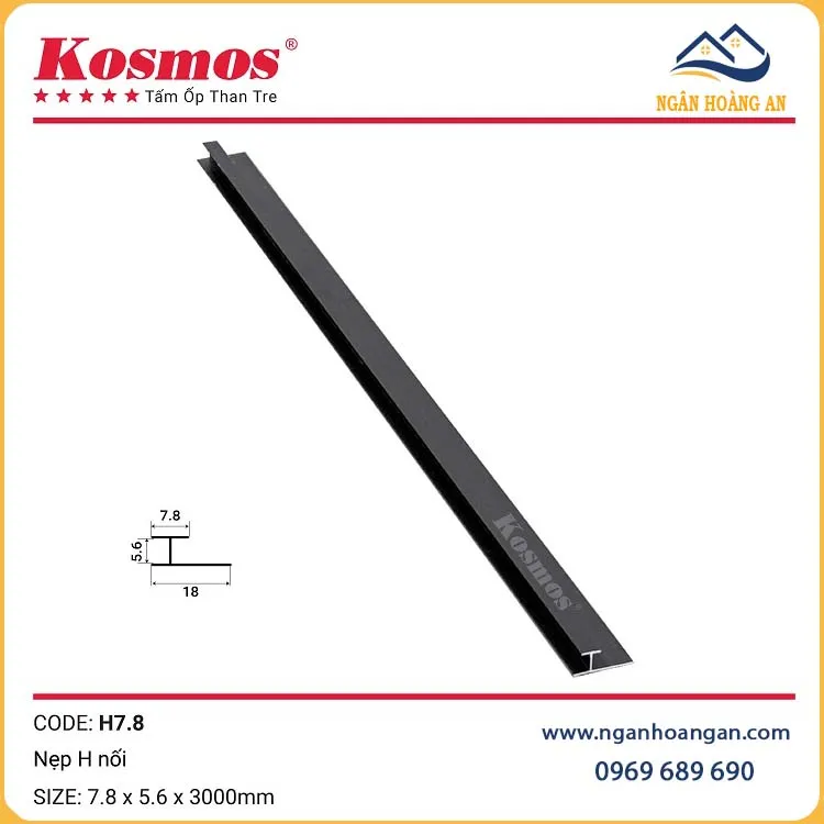 Phụ Kiện Nẹp Nhôm Tấm Ốp Than Tre Kosmos 5mm